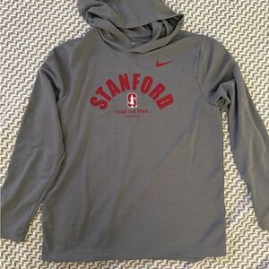 Gray Stanford dri-fit Nike light weight Hoodie boys size xl
